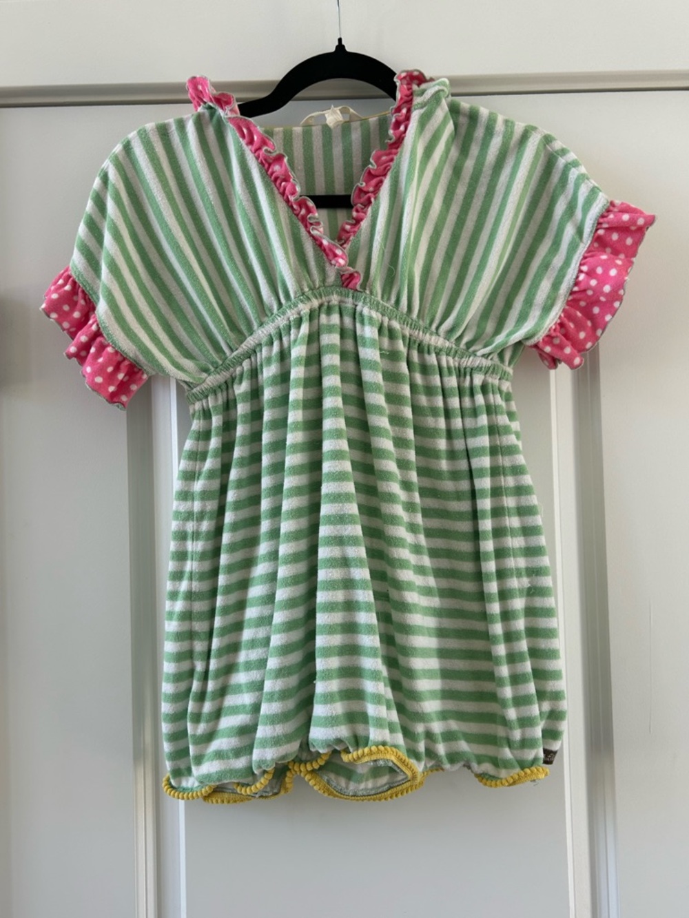 Matilda Jane Brilliant Daydream Striped Ruffle Cover-Up Size 8 Girls Terry Swim